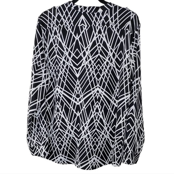 Calvin Klein Women XL Corpcore Button Down Flap Pocket Sleeve Tabs Top - Picture 2 of 6